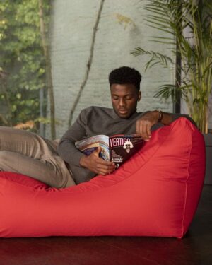 Lounge zitzakstoel rood