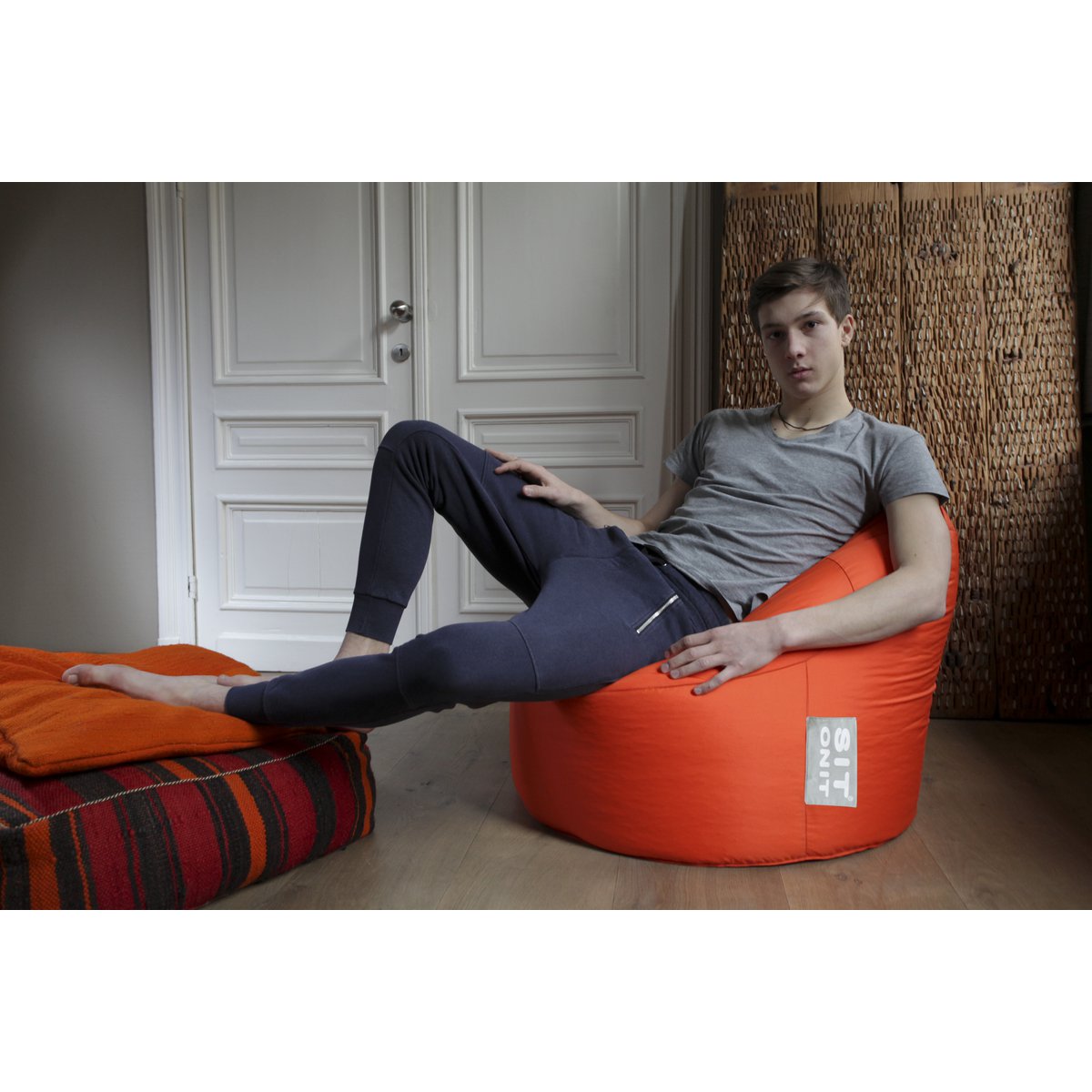 Zitzak zetel - extra comfort - oranje