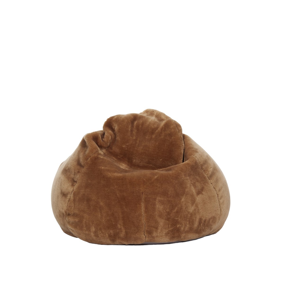 Poire zitzak van zachte stof - Mokka