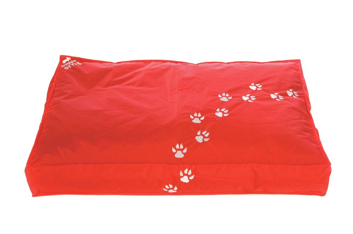 Doggie Style rood - hondenkussen met zitzak vulling