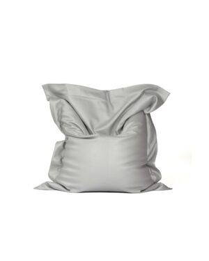 Grote zitzak leatherlook lichtgrijs
