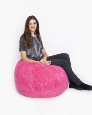 Fluffy zitzak Europa – roze - zachte zitzak van Sit on it