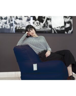 Blauwe lounge zitzak voor binnen en buiten