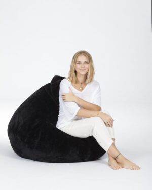 Imitatiebont zitzak Poire Fourrure - zwart