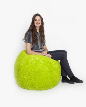 Fluffy zitzak Europa - lime - zachte zitzak